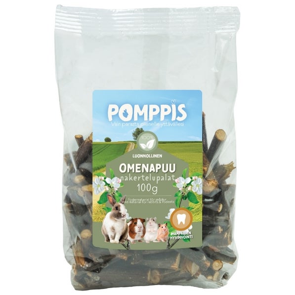 Pomppis jyrsij&auml;n omenapuun oksapalat 100 g