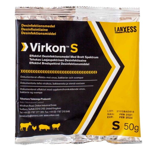 Virkon S desinfiointiainejauhe 50 g pussi